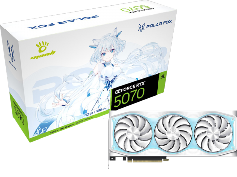 Manli Polar Fox GeForce RTX 5070 OC 12GB GDDR7